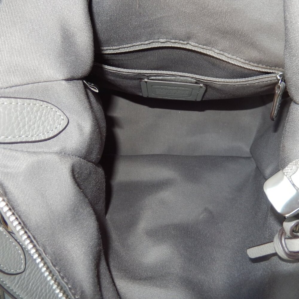 Coach Grey Leather Penny Shoulder Bag - Picture 15 of 16